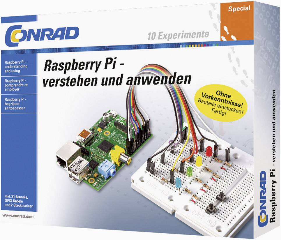 Conrad Components 1225953 Raspberry Pi Elektronica, Programmeren, Raspberry Pi Leerpakket-1