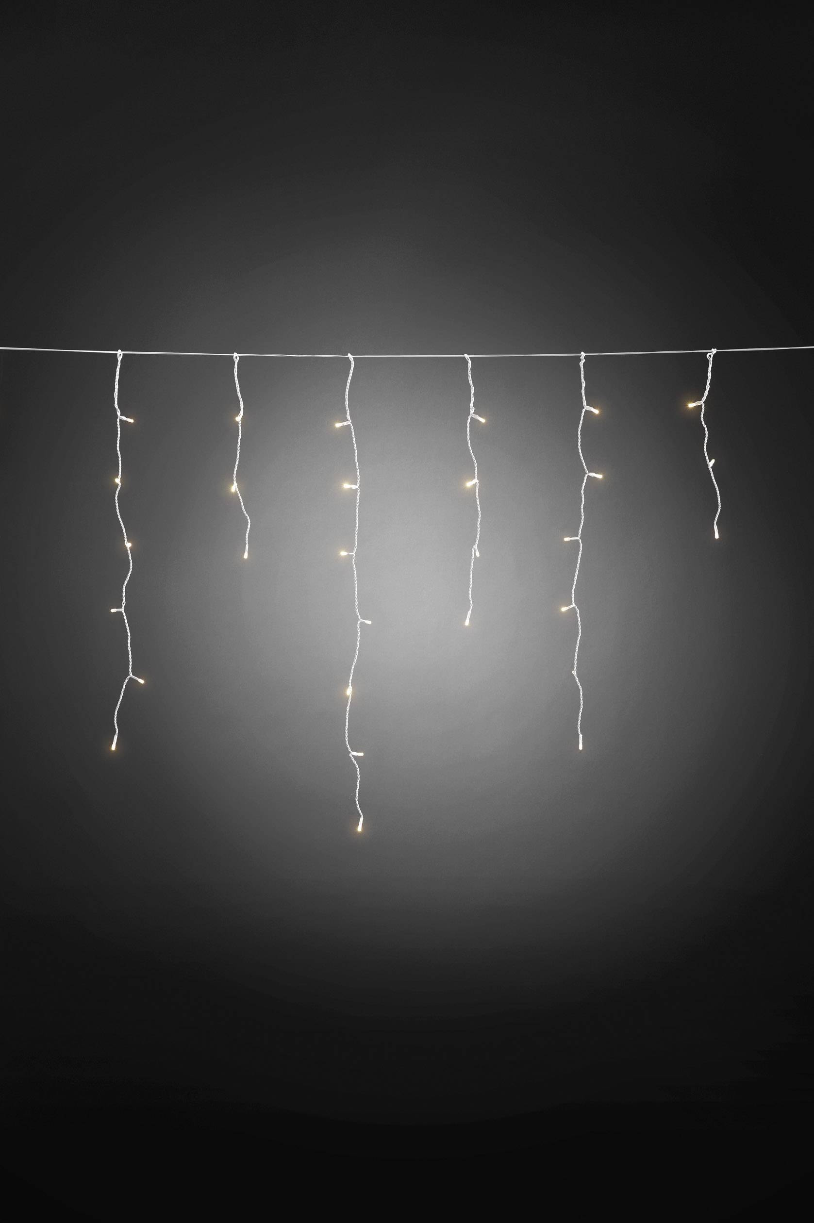 Konstsmide Lichtgordijn ijsregen Buiten 1,5 V 80 LED Warmwit (b x h) 300 cm x 87.5 cm