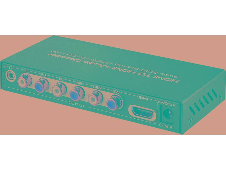 SpeaKa Professional Audio Extractor [1x HDMI-bus => 6x Cinch-koppeling, Toslink-bus (ODT), HDMI-bus,