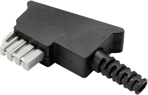 TRU COMPONENTS GM02N TAE-bouwpakket, N-codering Stekker, haaks  Zwart Inhoud: 1 stuk(s)