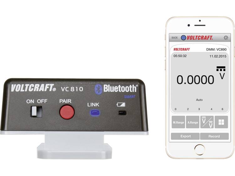 VOLTCRAFT VC810 Bluetooth-adapter VC810 Geschikt voor VC830, VC850, VC870, VC880, VC890 VC810