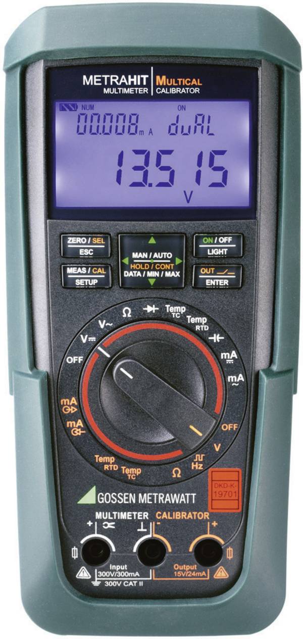 Gossen Metrawatt METRAHIT MULTICAL Kalibrator Kalibratie (DAkkS) Spanning, Stroomsterkte, Temperatuur
