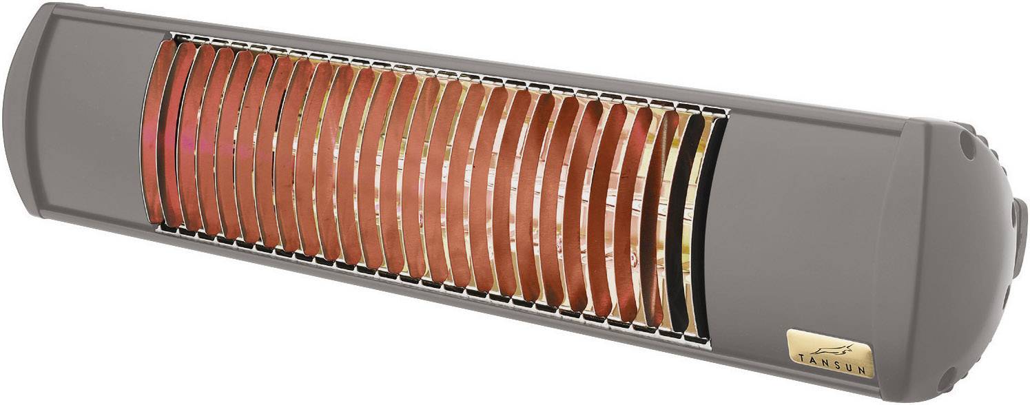 Elektrische verwarmingsstraler met kwartsbuis, geschikt voor wandmontage binnenshuis. Voornamelijk gebruikt voor warmteafgifte.