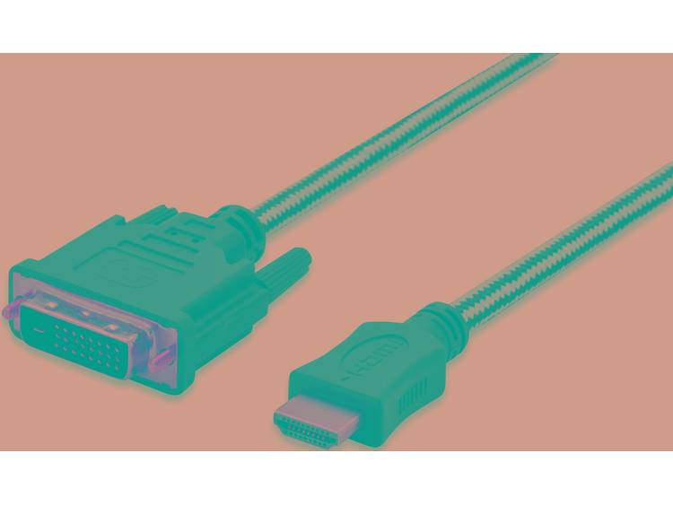 ednet HDMI-DVI Aansluitkabel [1x HDMI-stekker <=> 1x DVI-stekker 24+1-polig] 2 m Zwart