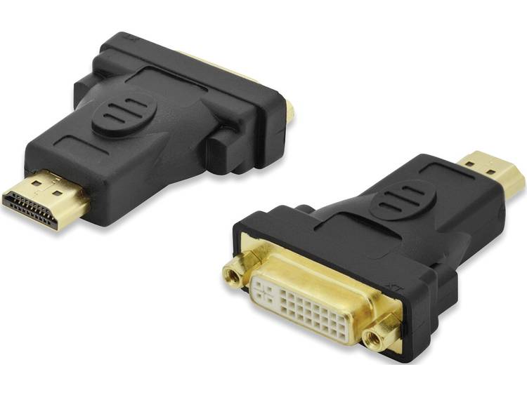 ednet DVI-HDMI Adapter [1x HDMI-stekker <=> 1x DVI-bus 24+5-polig] Zwart