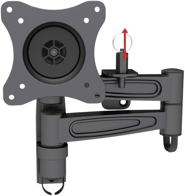 SpeaKa Professional TV-beugel 33,0 cm (13") - 68,6 cm (27") Kantelbaar, Zwenkbaar, Roteerbaar, Uittrekbaar Met vergrendeling