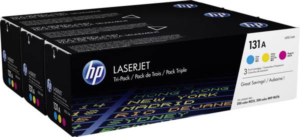 HP Toner 131A Origineel Combipack Cyaan, Magenta, Geel 1800 bladzijden U0SL1AM