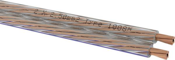 Oehlbach 1051 Luidsprekerkabel 2 x 2.5 mm² + 2 x 2.5 mm² Wit per meter