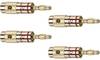 Oehlbach 3001 Luidsprekerconnector Stekker, recht Goud 4 stuk(s)