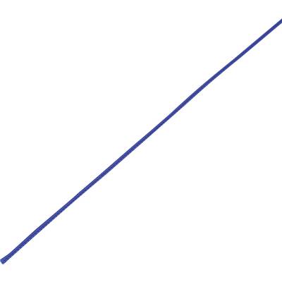 Een enkele, blauwe veters voor een witte achtergrond.