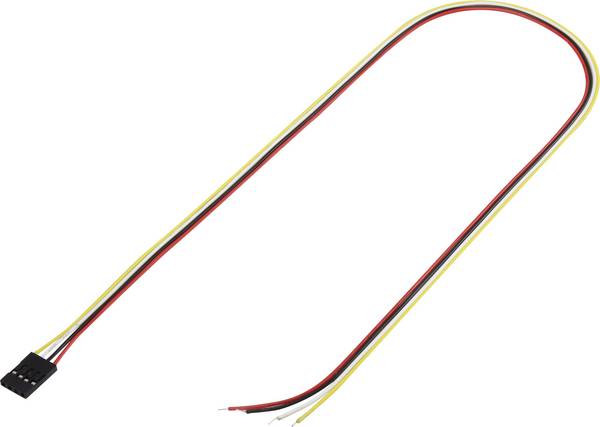 TRU COMPONENTS 1244004 Afgemonteerde kabel Totaal aantal polen: 4 Rastermaat: 2.54 mm Inhoud: 1 stuk(s)