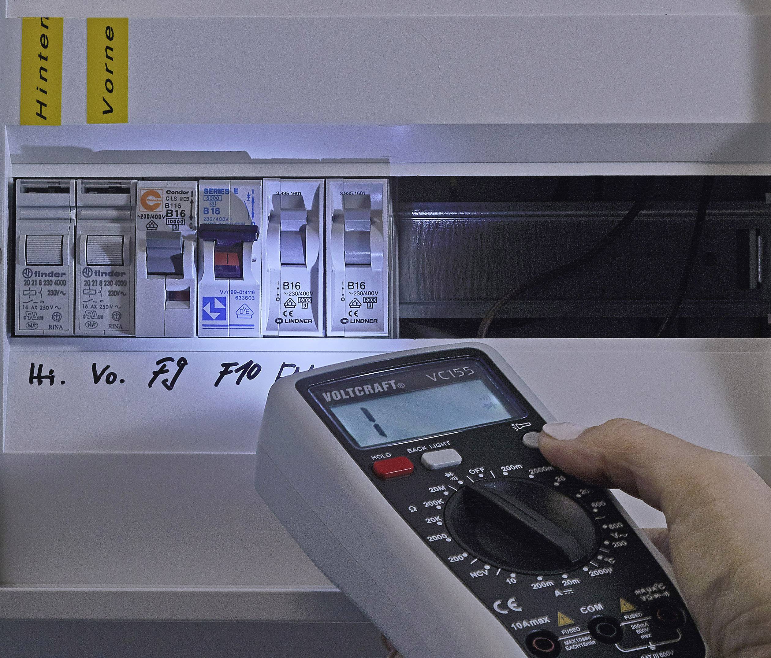 VOLTCRAFT VC155 Multimeter Digitaal CAT III 600 V Weergave (counts): 2000-11