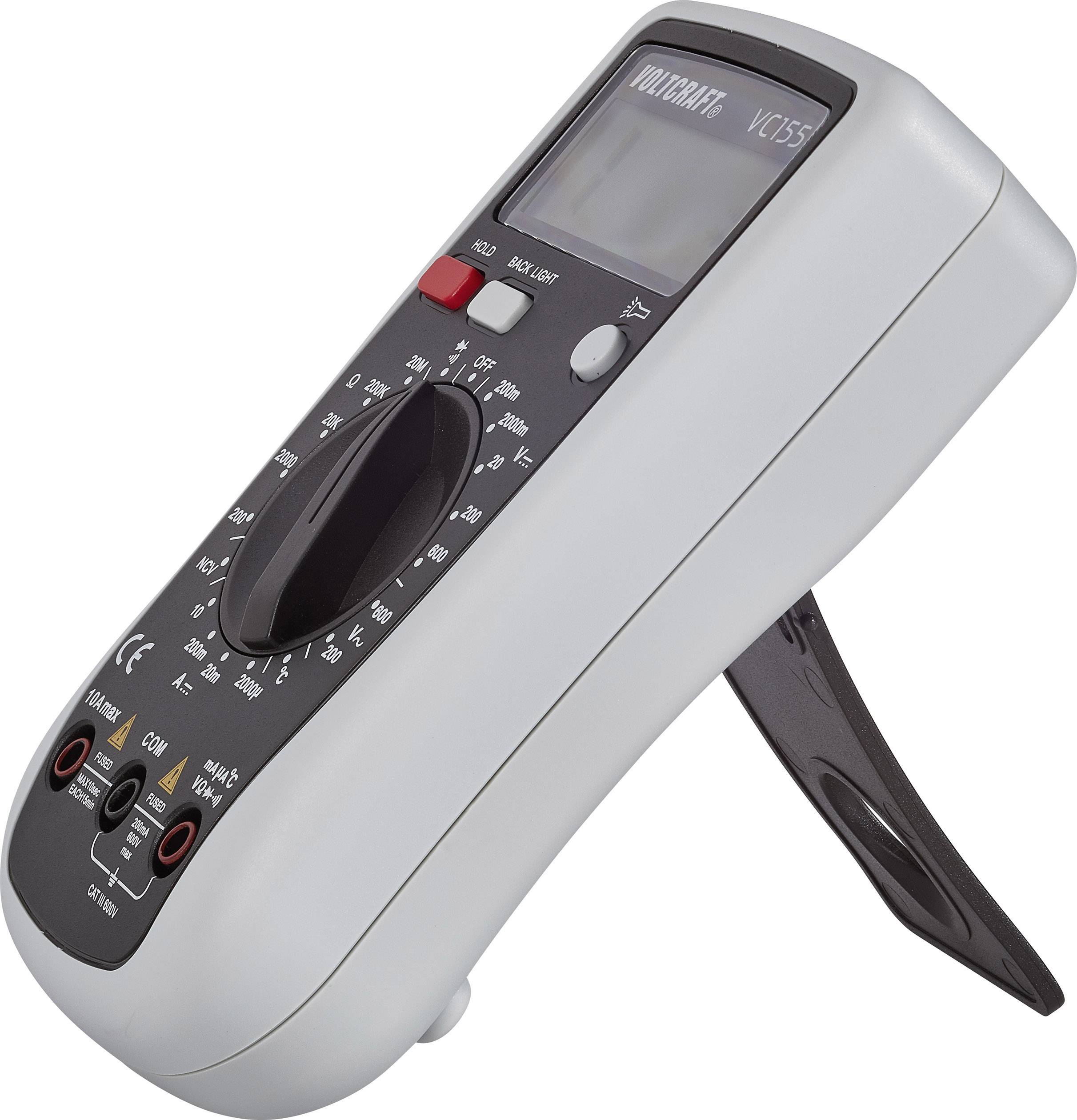 VOLTCRAFT VC155 Multimeter Digitaal CAT III 600 V Weergave (counts): 2000-9