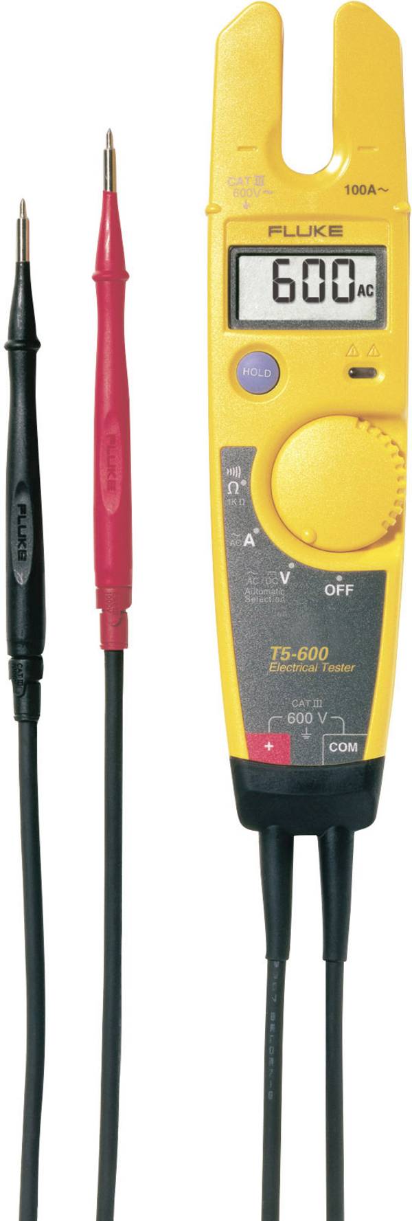 Fluke T5-600 Tweepolige spanningstester  CAT III 600 V LCD, Akoestisch