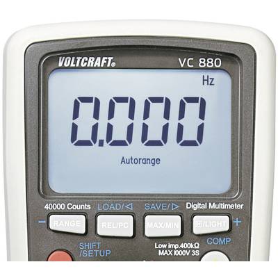 VOLTCRAFT VC880 Multimeter Kalibratie (ISO) Digitaal Datalogger CAT III 1000 V, CAT IV 600 V Weergave (counts): 40000-2
