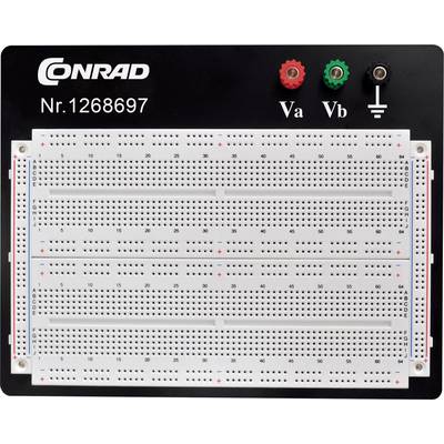 Conrad Components 0165-40-1-32022B Breadboard   Totaal aantal polen 1800 (l x b x h) 114.3 x 186.2 x 8.4 mm 1 stuk(s) 