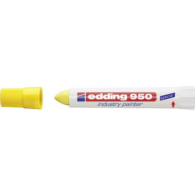 Gele lakstift, merk edding 950, met de opdruk 'industry painter'.
