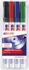 Edding E-8400 CD/DVD marker Zwart, Rood, Blauw, Groen 0.5 mm, 1 mm