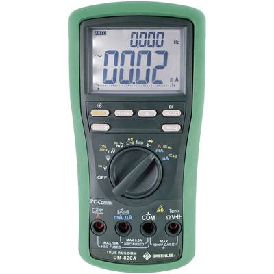 Greenlee DM-820A Multimeter Kalibratie (DAkkS) Digitaal  CAT IV 1000 V Weergave (counts): 10000