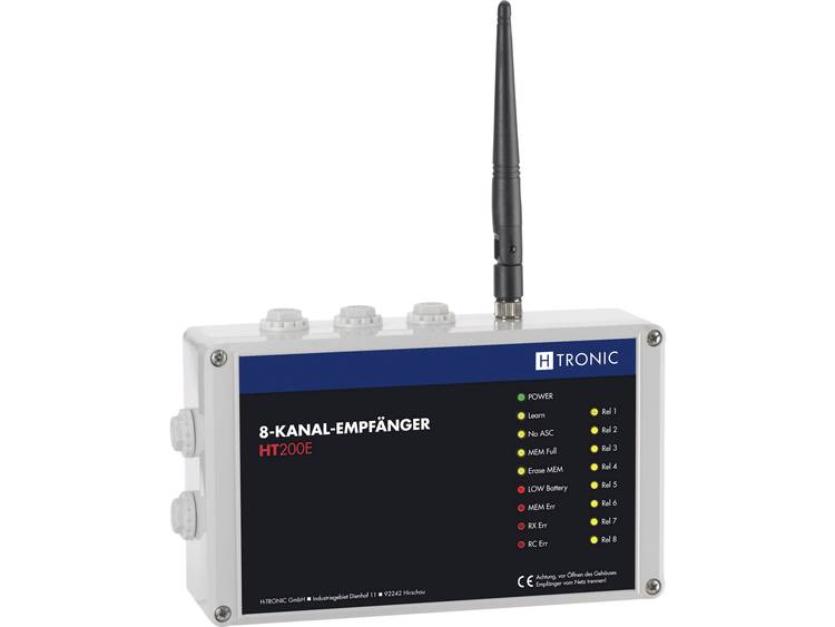 8-kanaals ontvanger HT200E H-TRONIC 1618250 1618250 Zendfrequentie 868,35 MHz, 869,05 MHz, 369,55 MH