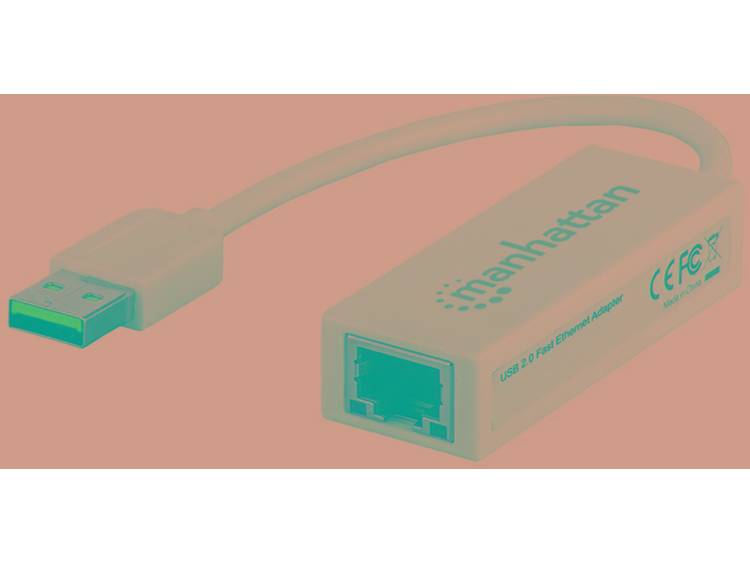 Manhattan USB Adapter Manhattan USB 2.0 -> RJ45 Fast Ethernet  wit (506731)