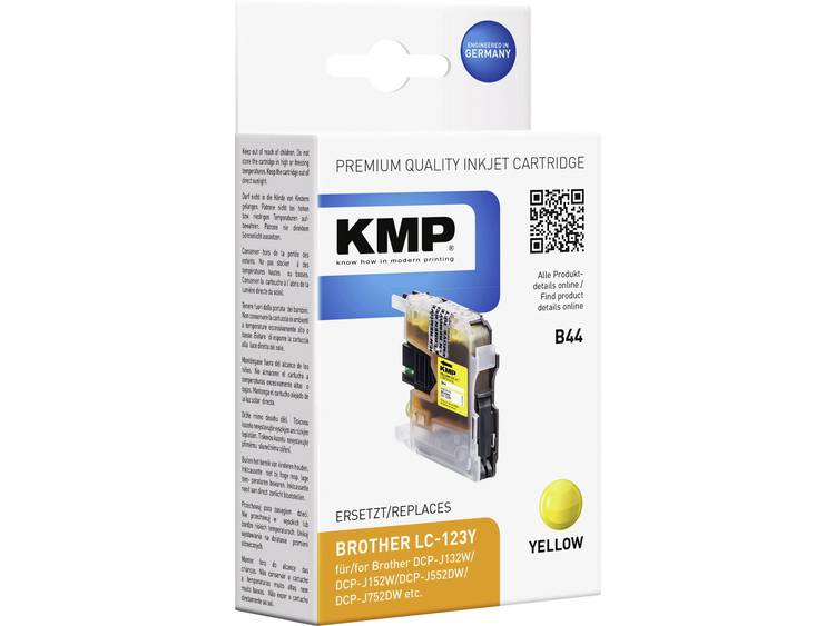 B44 ink cartridge yellow compatible with Brother LC-123 Y