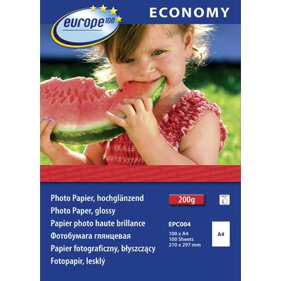 Europe 100 Economy Photo Paper Glossy EPC004 Fotopapier DIN A4 210 g/m² 100 vellen Hoogglans