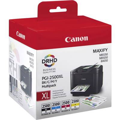 Canon Inktcartridge PGI-2500BKCMY XL Origineel Combipack Zwart, Cyaan, Magenta, Geel 9254B004