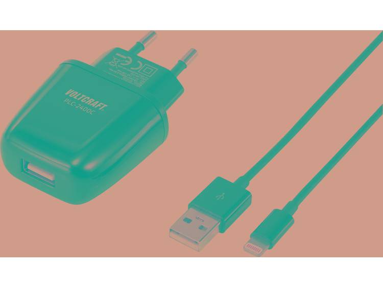 VOLTCRAFT PLC-2400C USB-oplader Thuislader Uitgangsstroom (max.) 2400 mA 1 x USB, Apple dock-stekker