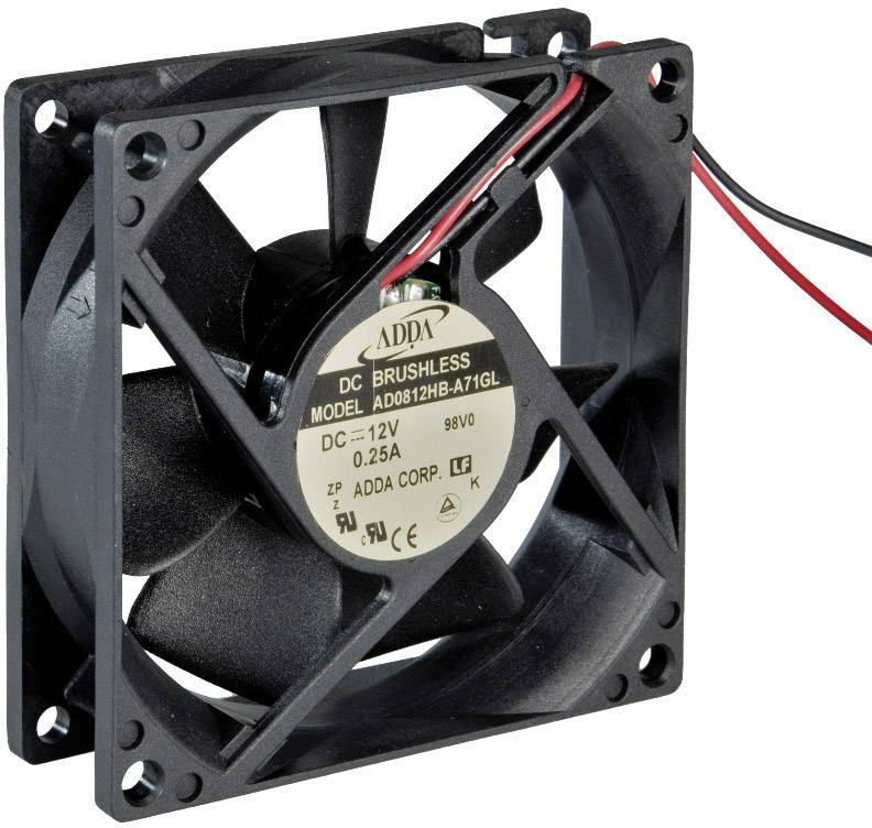 ADDA AD0812HB-A71GL Axiaalventilator 12 V/DC 68.4 m³/h (l x b x h) 80 x 80 x 25 mm
