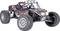 Een afstandsbestuurbare auto in buggy-stijl met robuuste banden en een zwart-rood design, geschikt voor off-road avonturen.