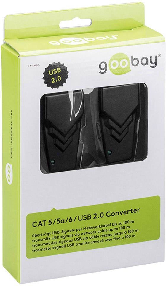 Goobay 69074 USB-A 2.0 Via netwerkkabel RJ45 100 m-1