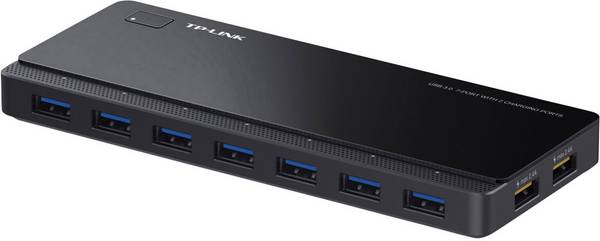 TP-LINK UH720 UH720 USB-hub 7 + 2 poorten USB-A USB 3.0 5 GBit/s Met snellaadpoort Zwart