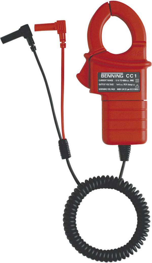 Benning CC 1 Stroomtangadapter  Meetbereik A/AC (bereik): 1 - 400 A