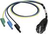 Benning 044142 Meetadapter Randaarde stekker - Banaanstekker 4 mm Zwart, Blauw, Groen, Geel