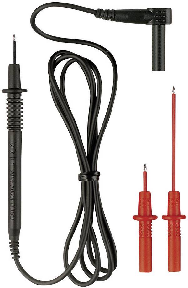 Benning 044119 Veiligheidsmeetsnoerenset Banaanstekker 4 mm Testpunt 1.00 m Zwart 1 stuk(s)