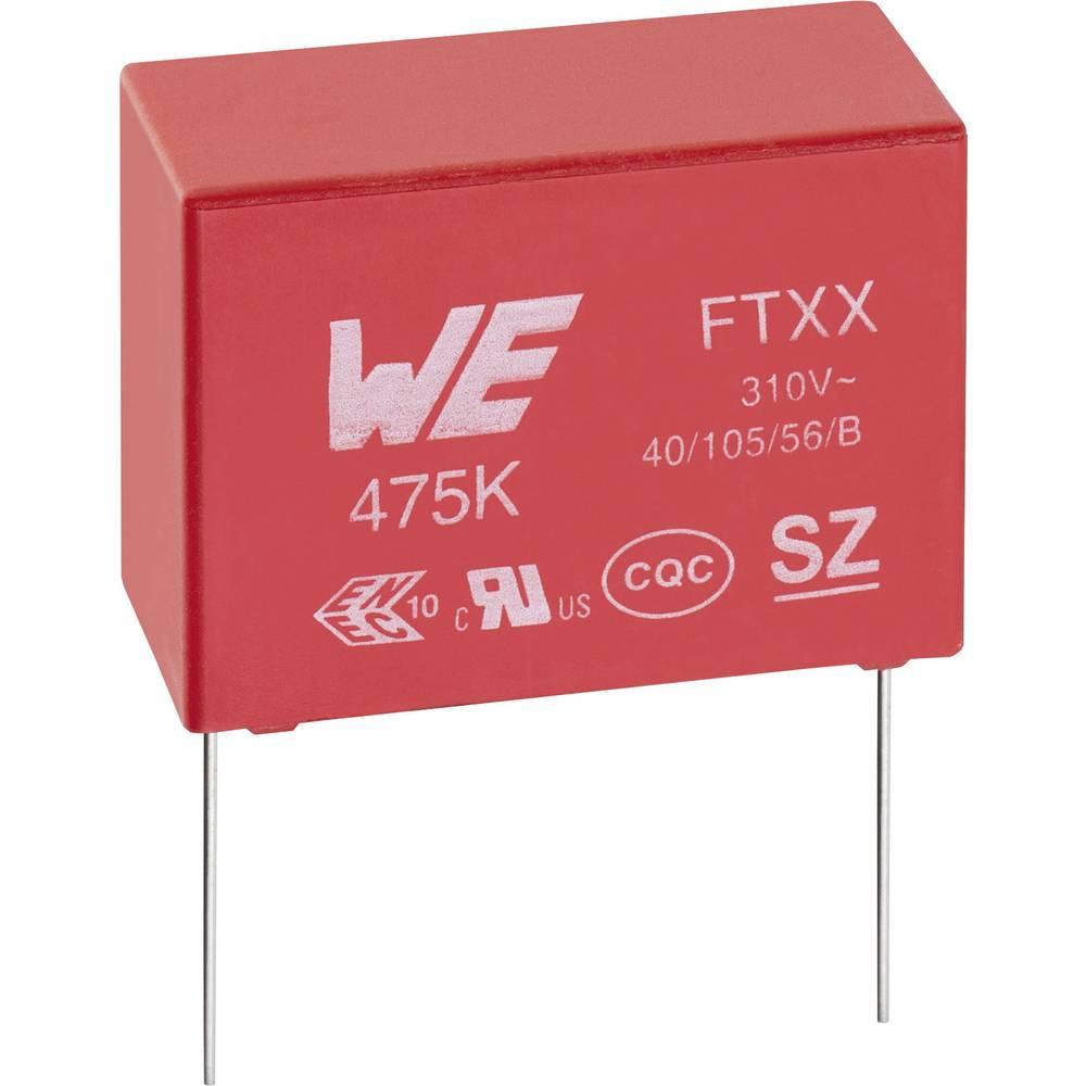 Würth Elektronik WCAP-FTXX 890334023024CS 1 stuk(s) Ontstoringscondensator X2 Radiaal bedraad 120 nF 310 V/AC 10 % 10 mm (l x b x h) 13 x 7 x 13 mm