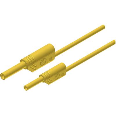 SKS Hirschmann MAL S WS 2-4 100/1 Veiligheidsmeetsnoer [Banaanstekker 4 mm - Banaanstekker 2 mm] 1.00 m Geel 1 stuk(s)