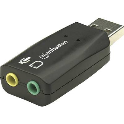 Manhattan Hi-Speed USB 3-D Audio Adapter 2.1 Externe geluidskaart Externe koptelefoonaansluitingen