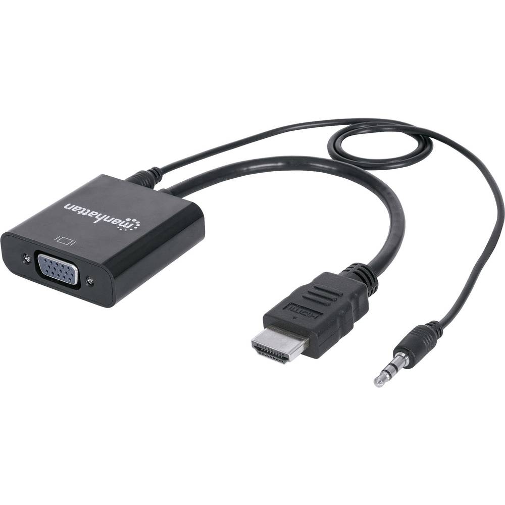 Manhattan Converter Manhattan HDMI -> VGA St-Bu met Audio Polybag (151559)