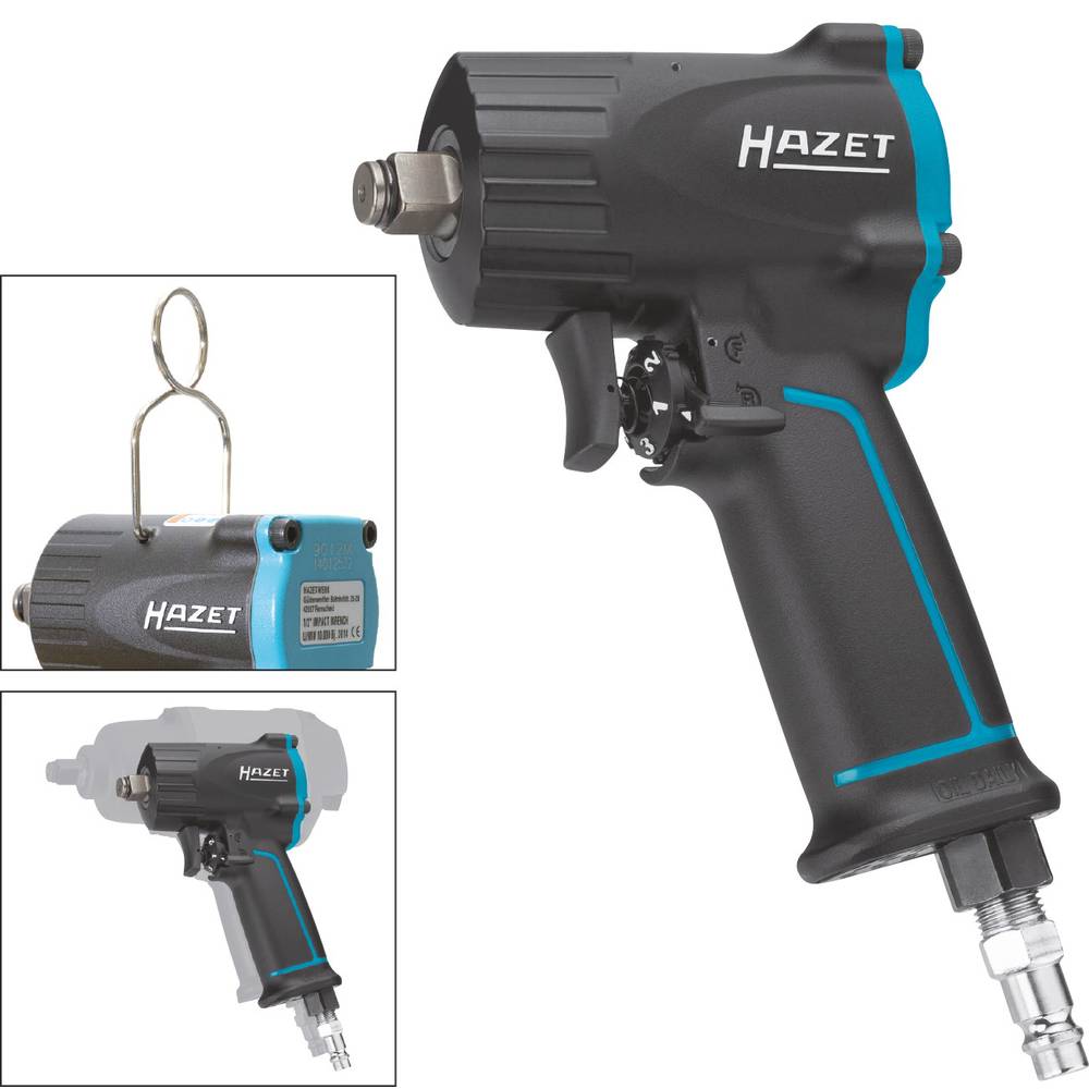 Image of Hazet HAZET 9012M Avvitatore pneumatico ad impulsi Attacco utensile: Quadrato esterno da 1/2 (12.5 mm) Momento torcente max.: 678 Nm