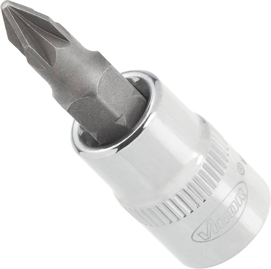 Vigor V2439 Kruiskop Pozidriv Dopsleutel-bitinzet PZ 1 1/4" (6.3 mm)