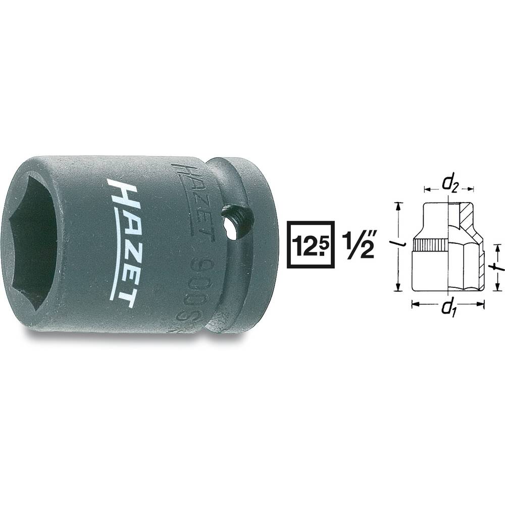 Hazet HAZET 900S-18 Dop (zeskant) Kracht-dopsleutelinzet 18 mm 1/2 (12.5 mm)