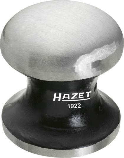 Een ronde polijstkop met het opschrift 'Hazet 1922', gemaakt van glanzend metaal. Gebruikt voor oppervlaktebewerking.