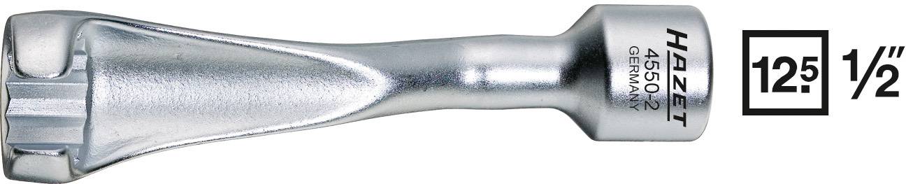 Draaibare dopsleutel van het merk Hazet, model 4550N-2, met 12,5 mm (1/2 inch) aandrijving, in zilver metalen afwerking.