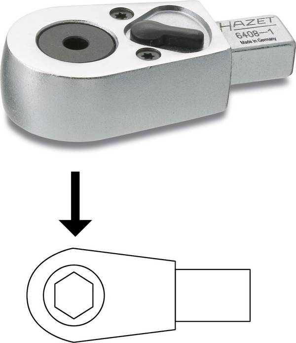 Hazet 6408-1 Omkeerbare insteekratel