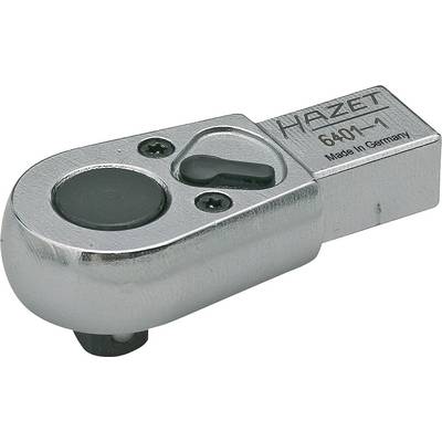 Ratelkop van Hazet, model 6401-1, van metaal met zwarte schakelaar en opdruk 'Made in Germany'. Geschikt voor verschillende schroefwerkzaamheden.