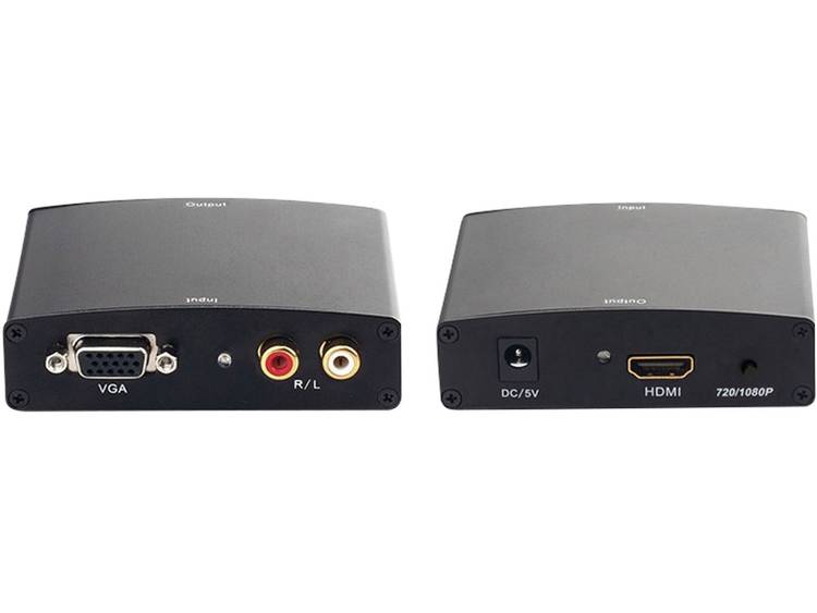 Inakustik VGA + audio naar HDMI met scaler AV Converter [1x Cinch-koppeling, VGA bus 1x HDMI-bus]