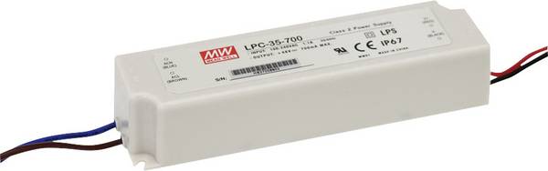 MEAN WELL LPC-35-700 LED-driver Constante stroomsterkte 33.6 W 0.7 A 9 - 48 V/DC Niet dimbaar, Overbelastingsbescherming 1 stuk(s)