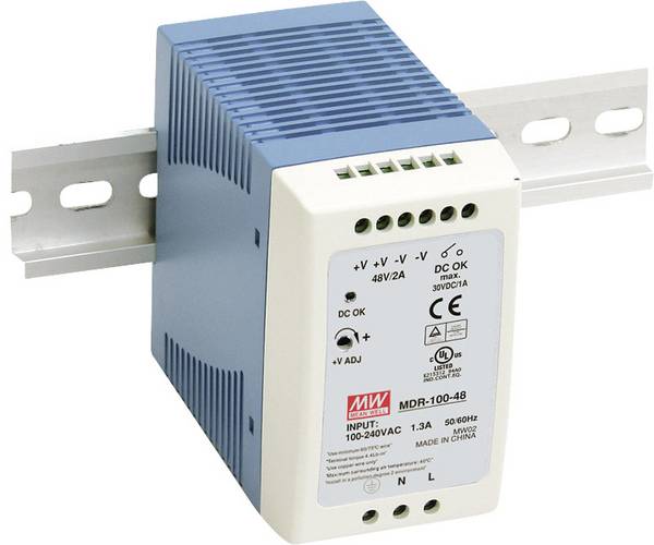 MEAN WELL MDR-100-24 DIN-rail netvoeding  24 V/DC 4 A 96 W Aantal uitgangen:1 x  Inhoud 1 stuk(s)